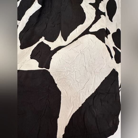 House Harlow 1960 Women’s Black and White Cropped Long Sleeve Blouse size L Nwt - Picture 3 of 8